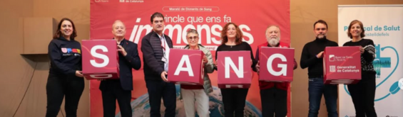 Cloenda de la Marató de Donants de Sang de Catalunya a Castelldefels.