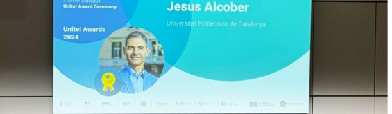 El professor de l'EETAC Jesús Alcober rep un dels premis Unite!