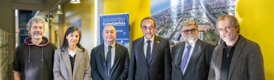 Visita del President del Parlament, Josep Rull al Campus del Baix Llobregat a Castelldefels.