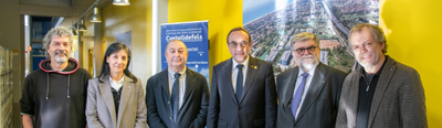 Visita del President del Parlament, Josep Rull al Campus del Baix Llobregat a Castelldefels.
